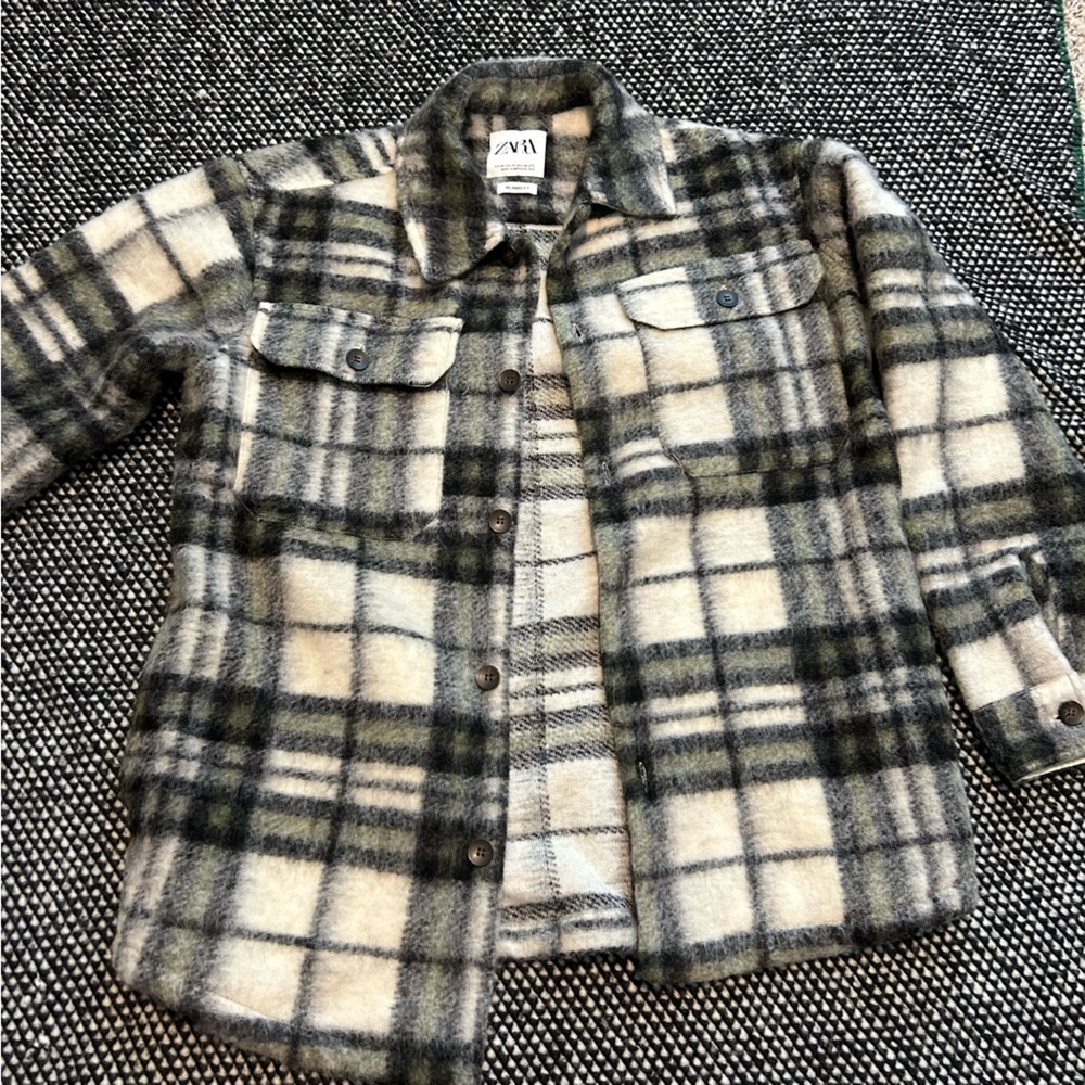 ZARA Mens Wool Flannel Jacket